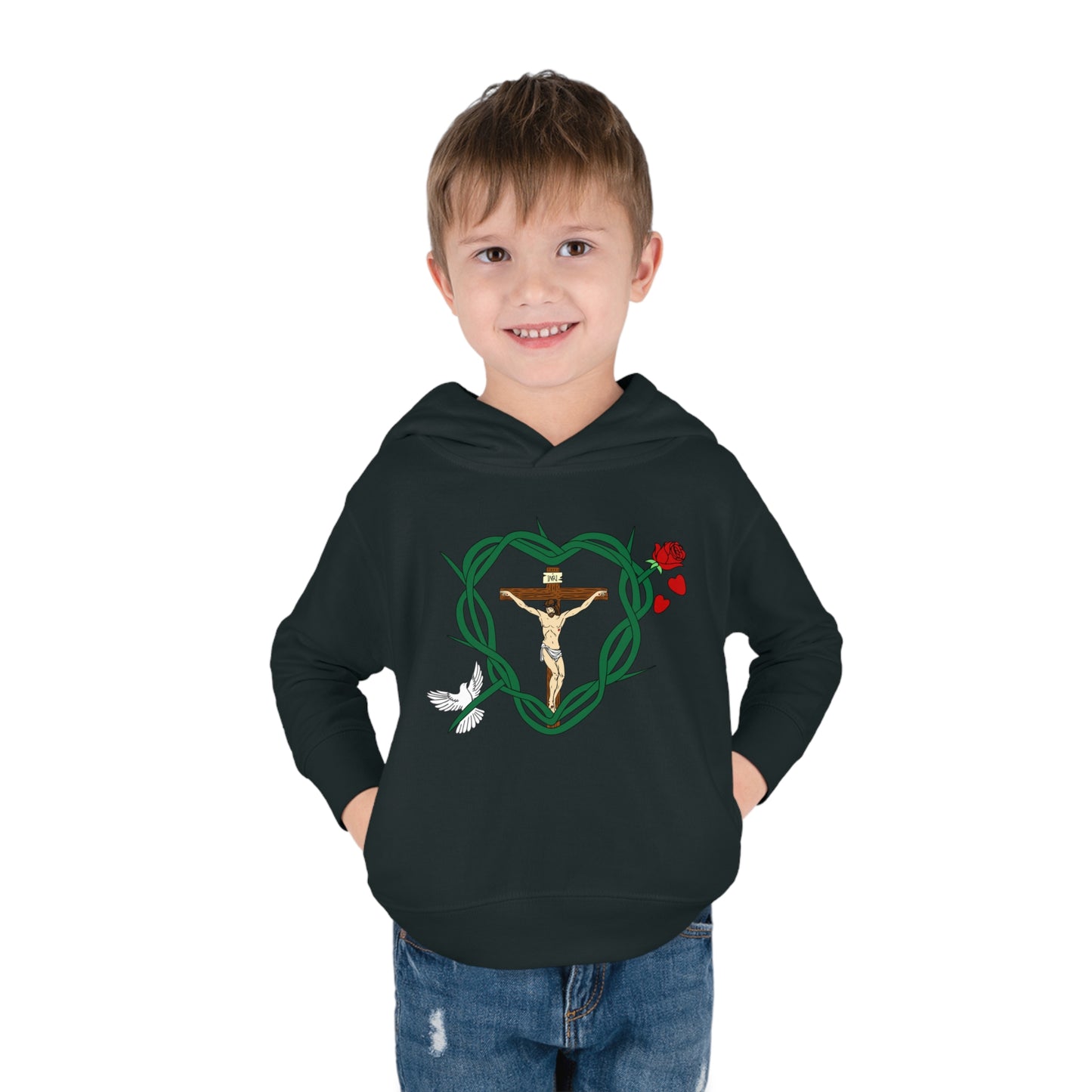 Our Shield, Toddler Pullover Fleece Hoodie