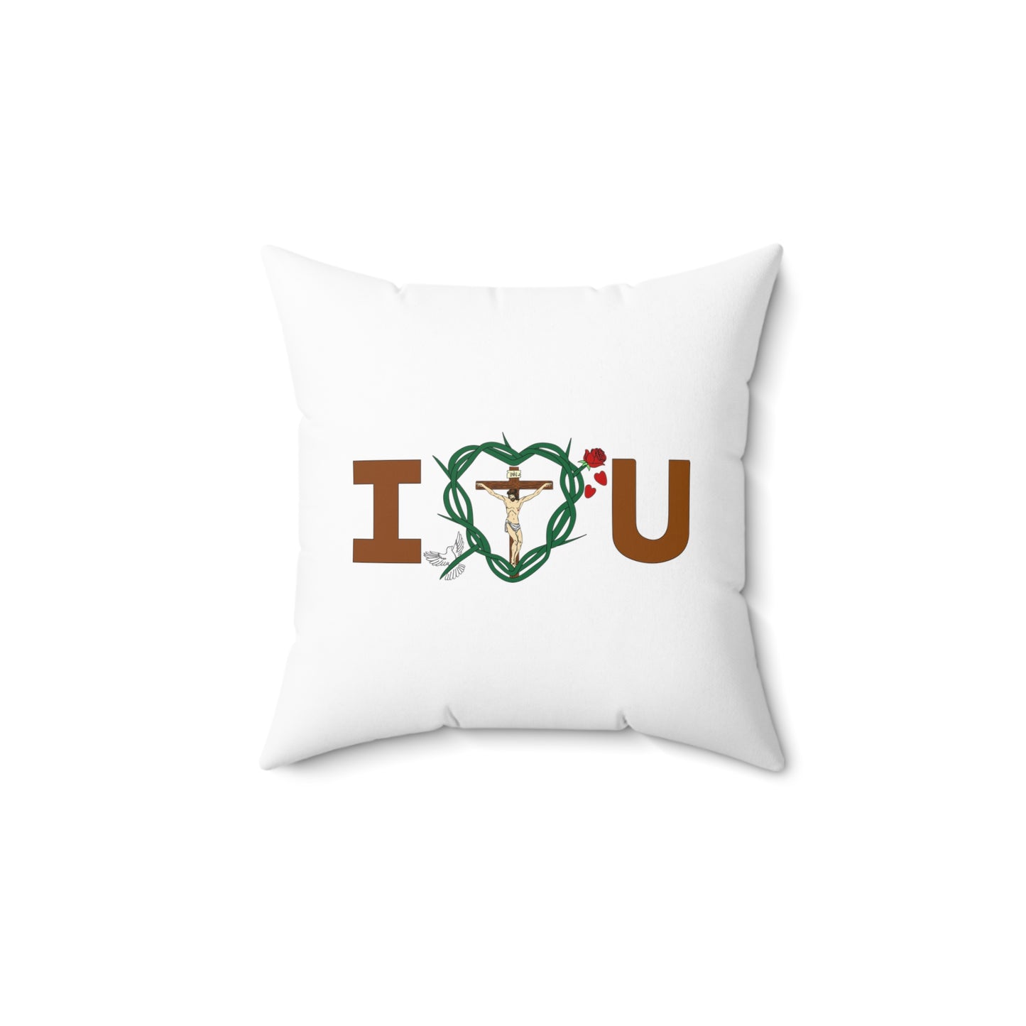 Message of Love, Faux Suede Square Pillow