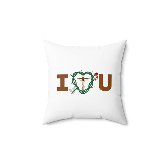 Message of Love, Faux Suede Square Pillow