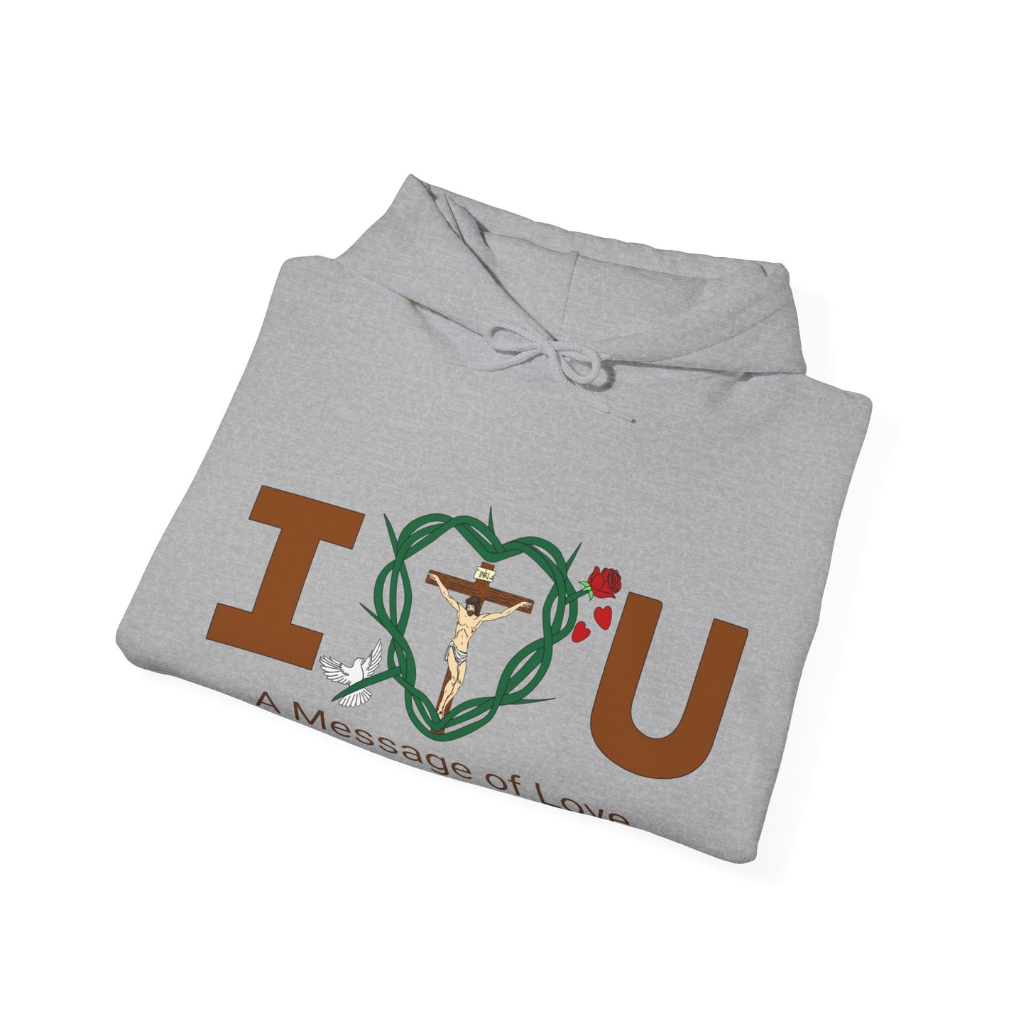 Message of Love, WT Adult Unisex Heavy Blend™ Hooded Sweatshirt