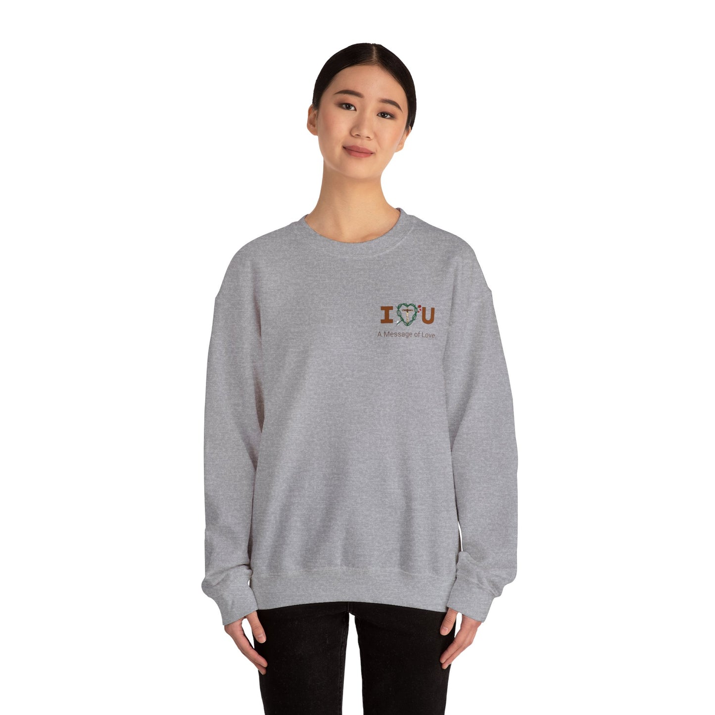 Message of Love, SWBT Adult Unisex Heavy Blend™ Crewneck Sweatshirt