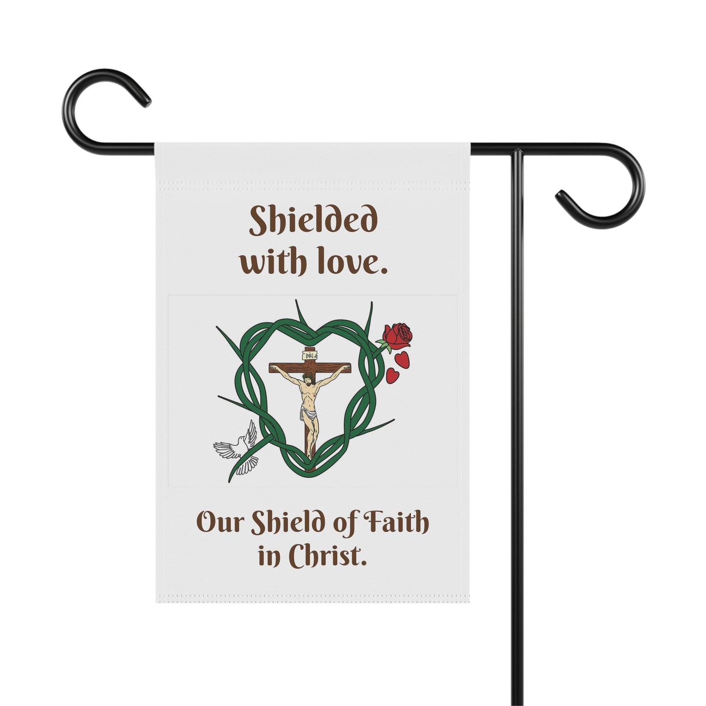 Shielded with love. Garden & House Banner