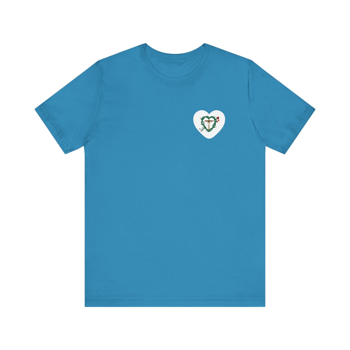 Our Shield, Adult S Heart Unisex Jersey Short Sleeve Tee