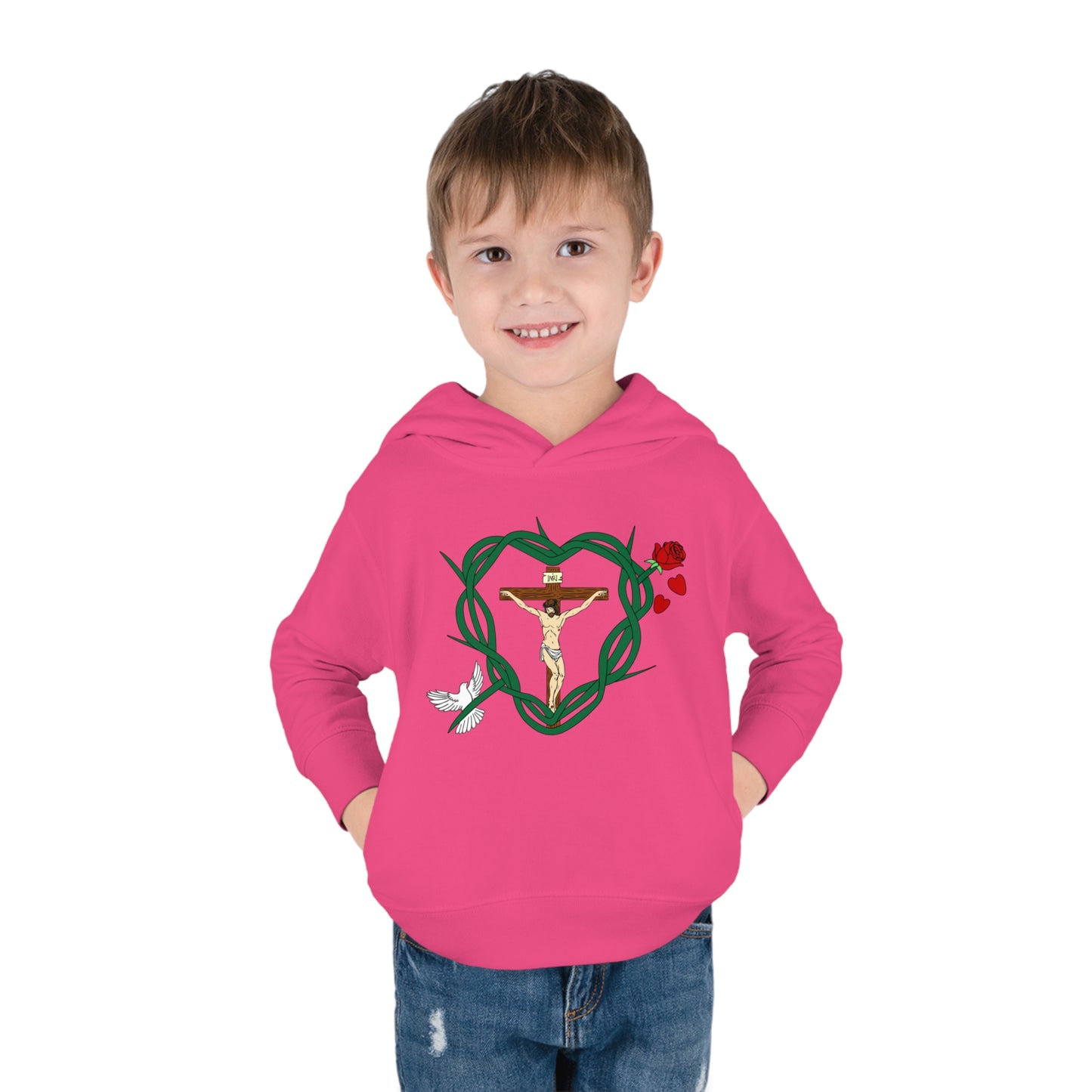 Our Shield, Toddler Pullover Fleece Hoodie