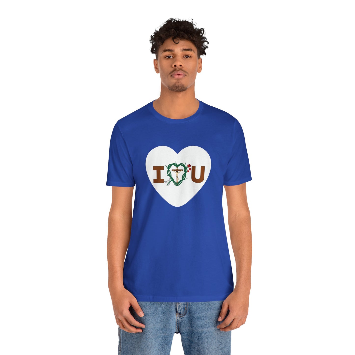 Message of Love, Adult Heart Unisex Jersey Short Sleeve Tee