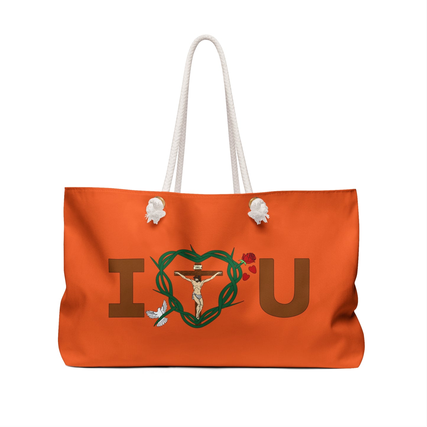 A Message of Love, DSP Orange Weekender Bag