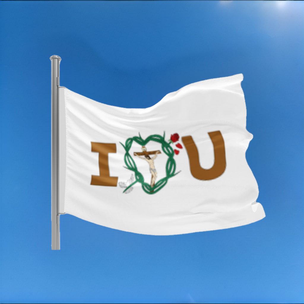 Message of Love Rectangle Flag (Double Sided Print)