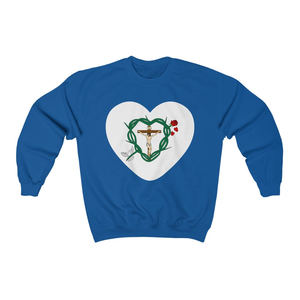 Our Shield, Adult Heart Unisex Heavy Blend™ Crewneck Sweatshirt