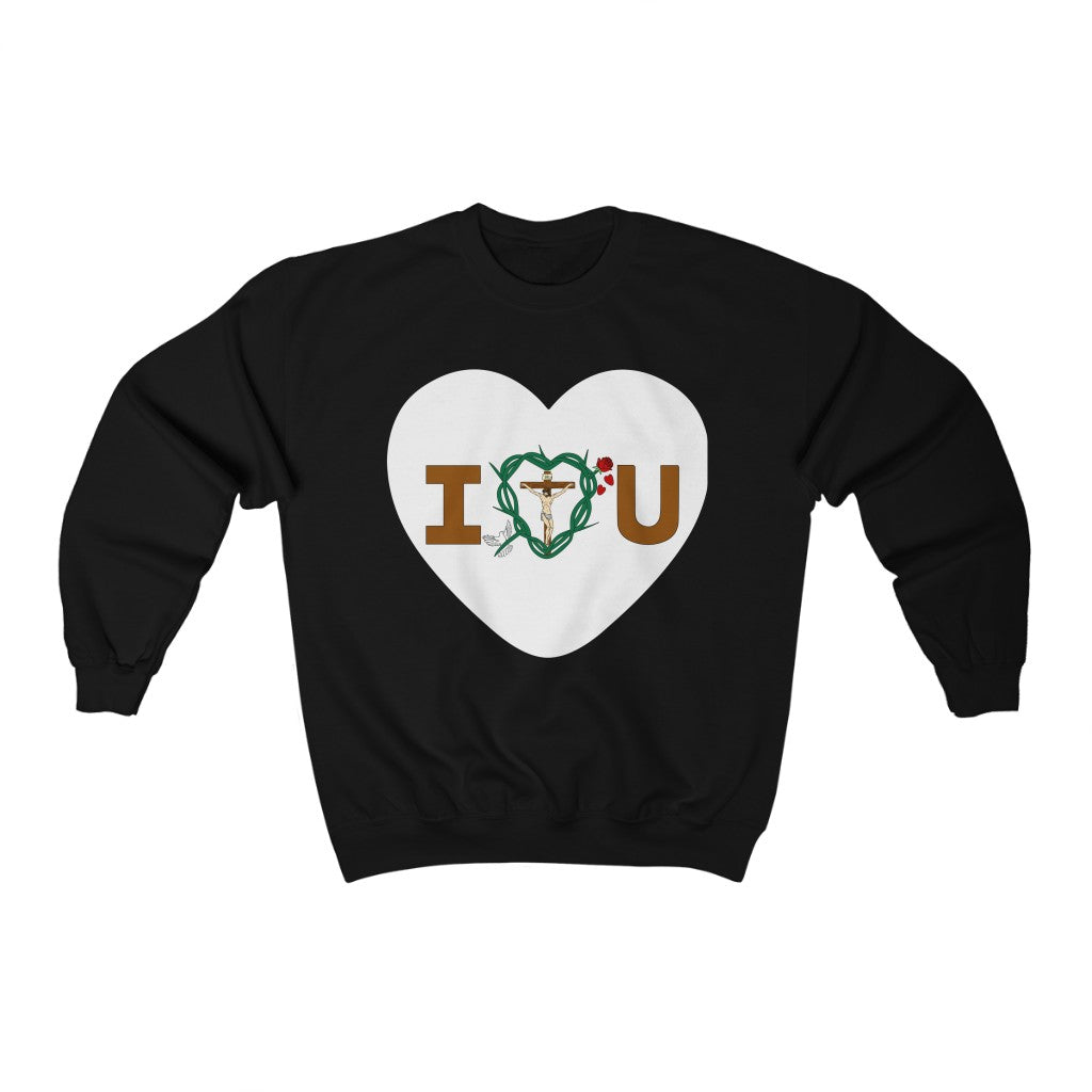 Message of Love, Adult Heart Unisex Heavy Blend™ Crewneck Sweatshirt