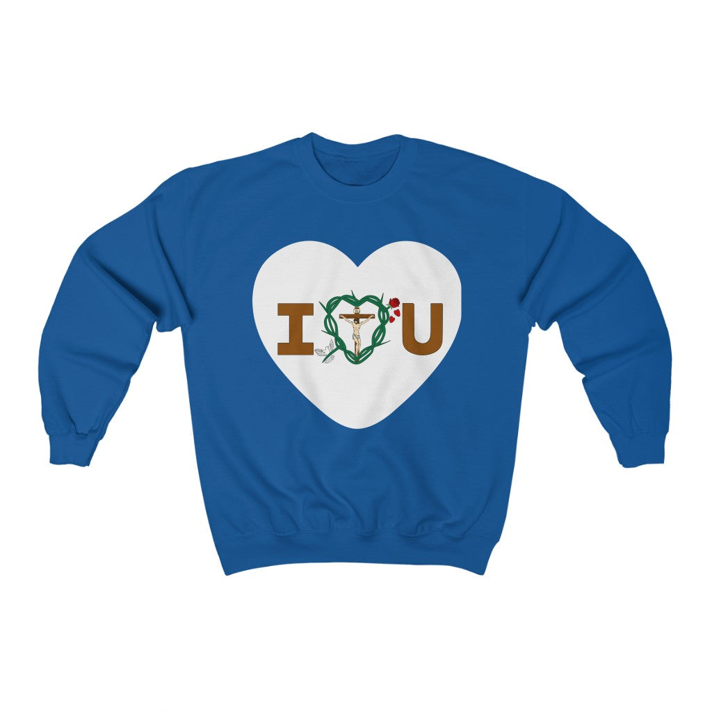 Message of Love, Adult Heart Unisex Heavy Blend™ Crewneck Sweatshirt