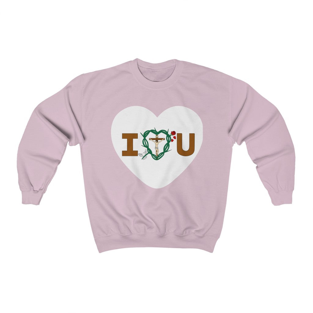 Message of Love, Adult Heart Unisex Heavy Blend™ Crewneck Sweatshirt