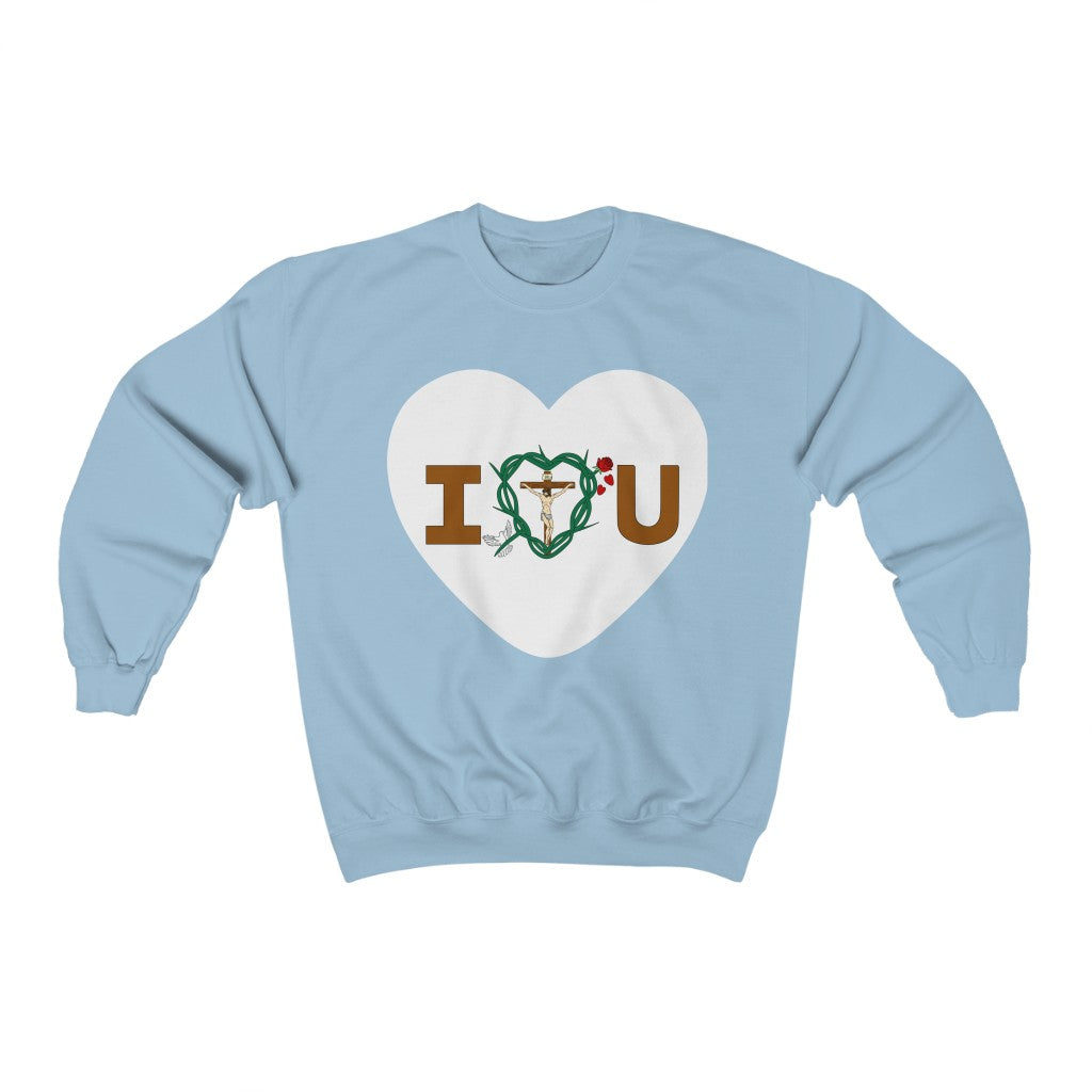 Message of Love, Adult Heart Unisex Heavy Blend™ Crewneck Sweatshirt