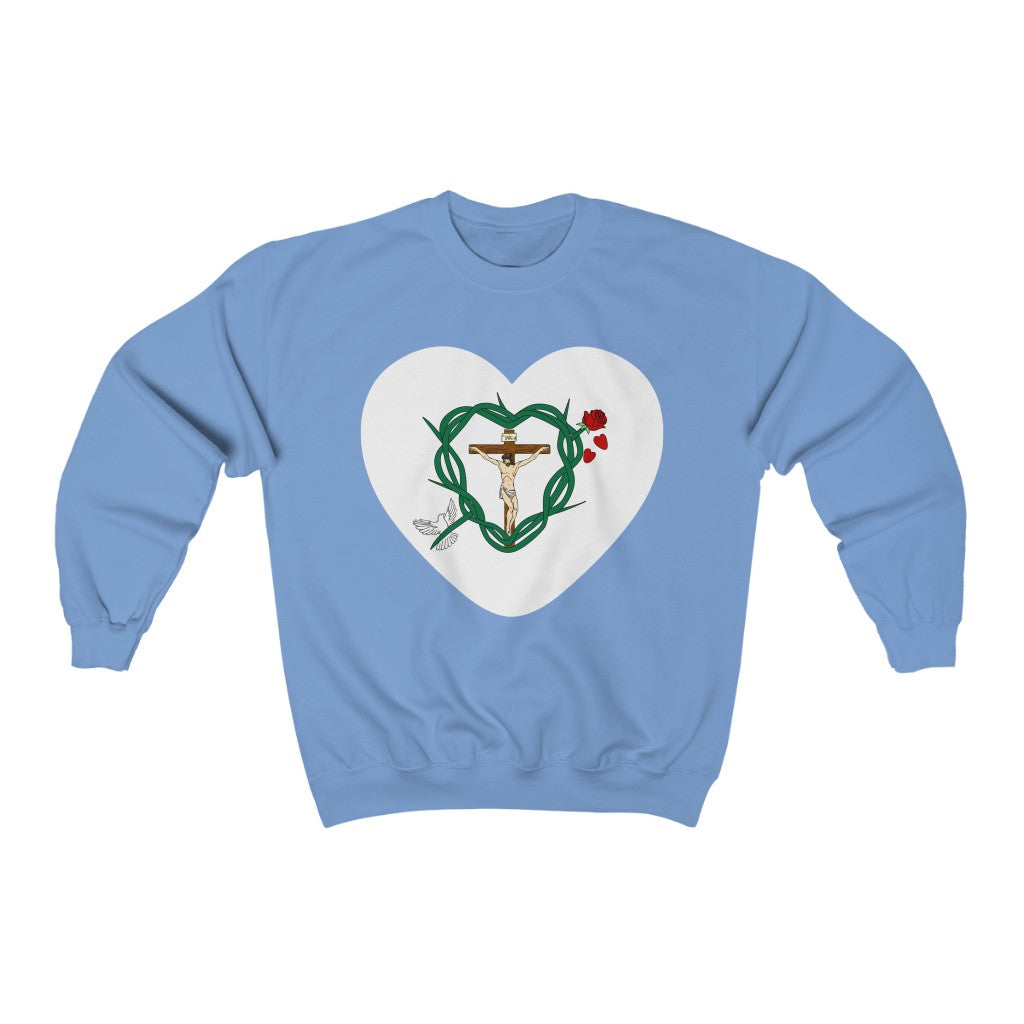 Our Shield, Adult Heart Unisex Heavy Blend™ Crewneck Sweatshirt