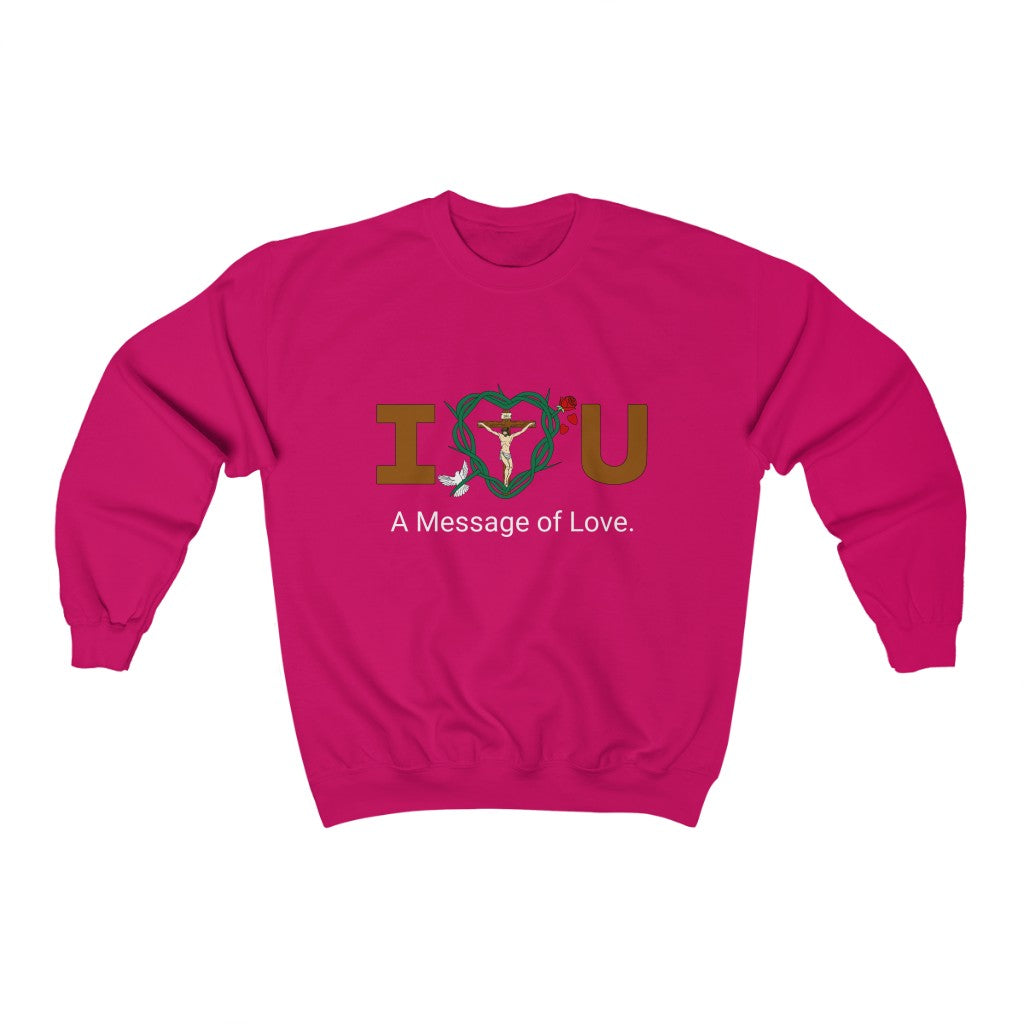 Message of Love, WWT Adult Unisex Heavy Blend™ Crewneck Sweatshirt