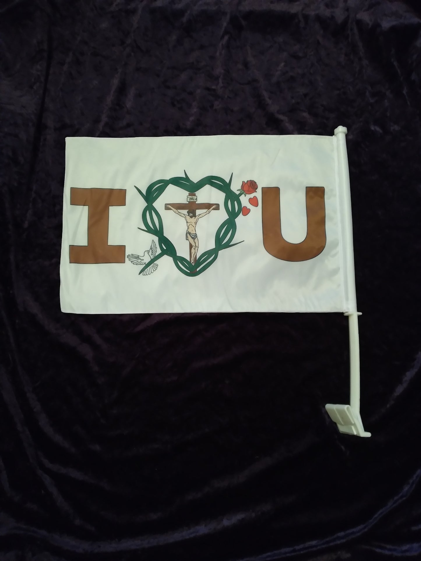 A Message of Love Car Flag