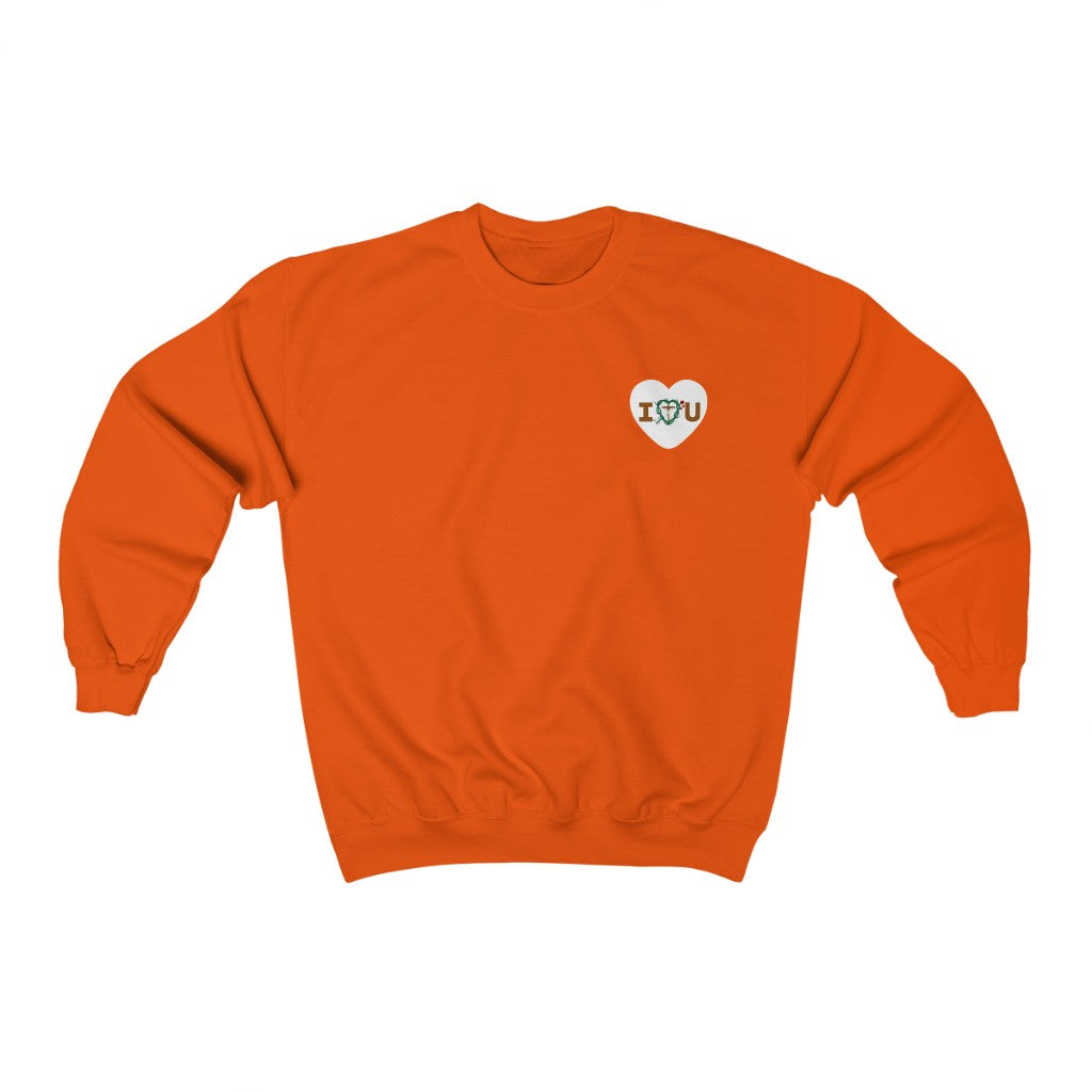 Message of Love, Adult S Heart Unisex Heavy Blend™ Crewneck Sweatshirt