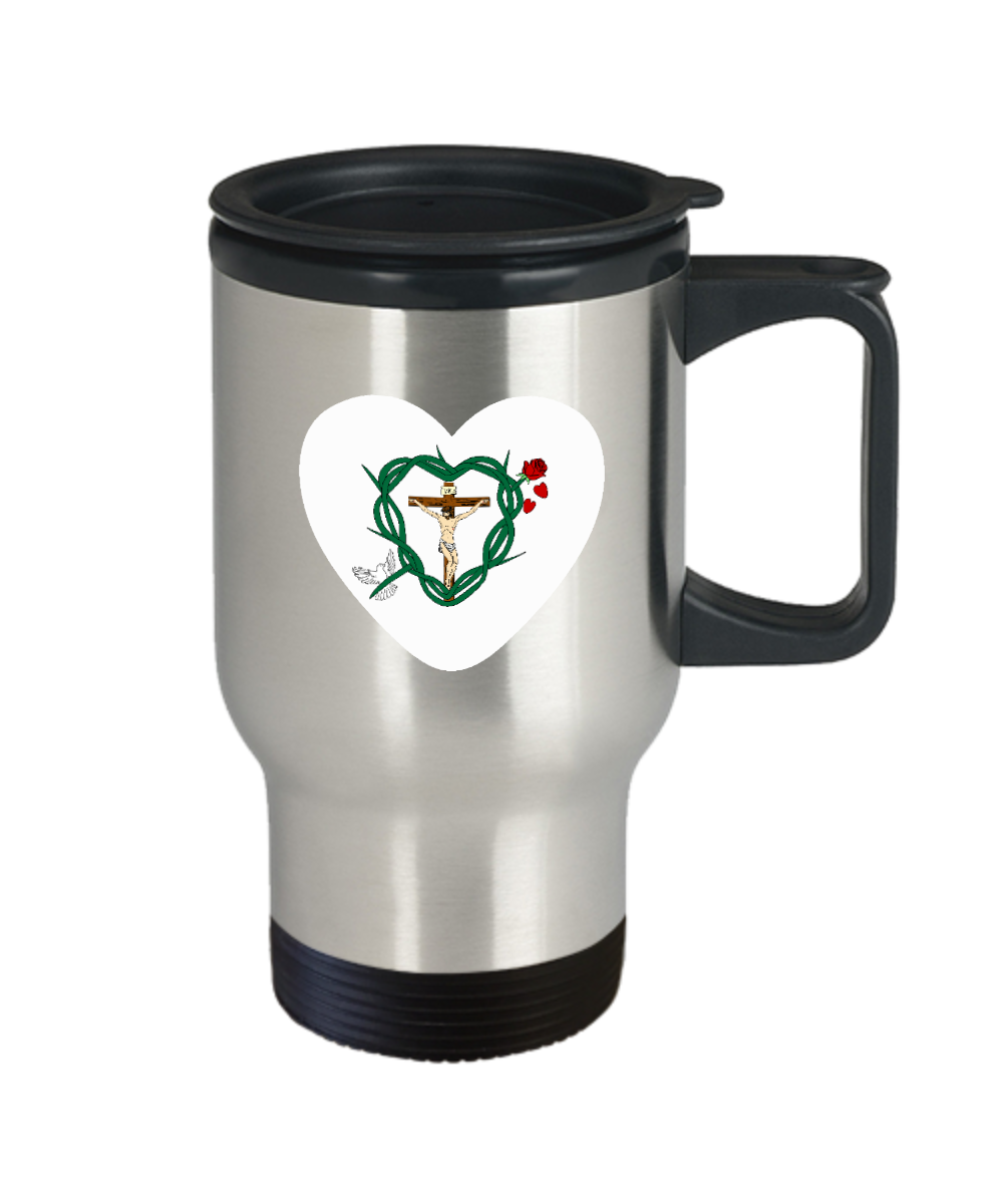 Our Shield Heart Thermal Travel Mug