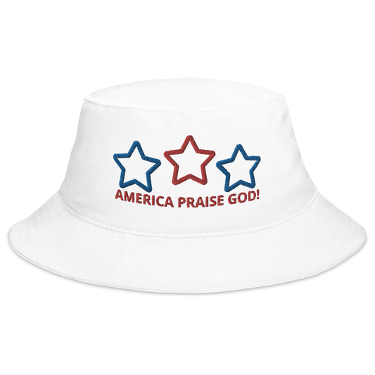 America Praise God! Star Bucket Hat