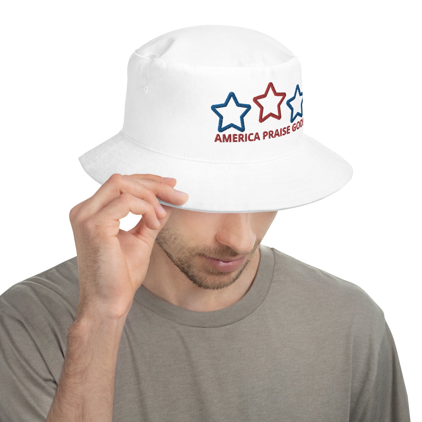 America Praise God! Star Bucket Hat