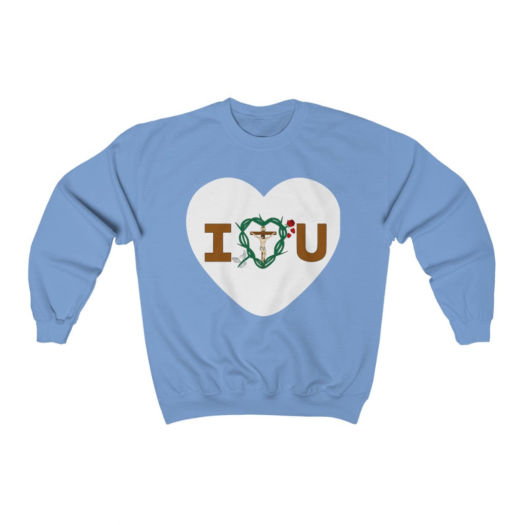 Message of Love, Adult Heart Unisex Heavy Blend™ Crewneck Sweatshirt