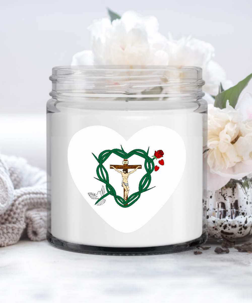 Our Shield Heart Candle