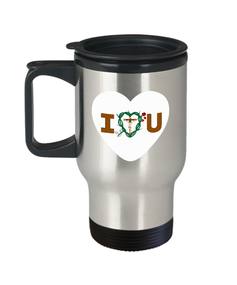 Message of Love Heart Thermal Travel Mug