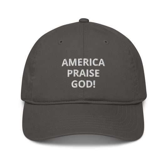 America Praise God! Adults Organic Hat