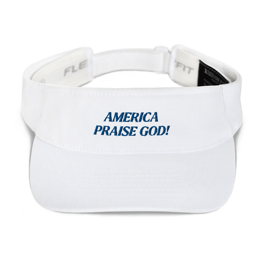 America Praise God! Visor Blue Text